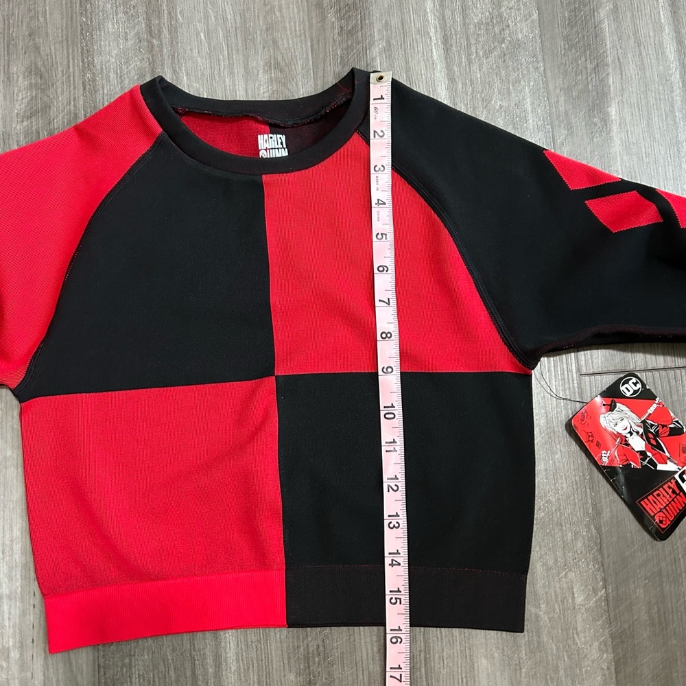 Harley Quinn Red and Black Top - Picture 9 of 10